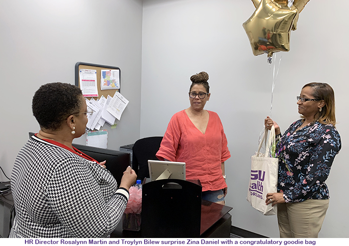 congratulating Zina Daniel